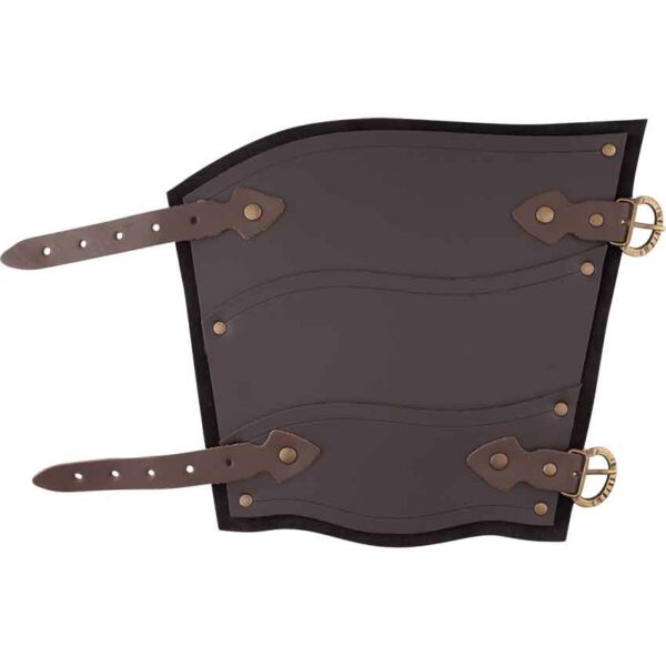 Battle Archeress Leather Bracers - Brown