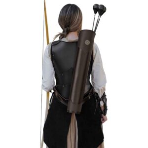 Elven Soldier Leather Quiver - Brown