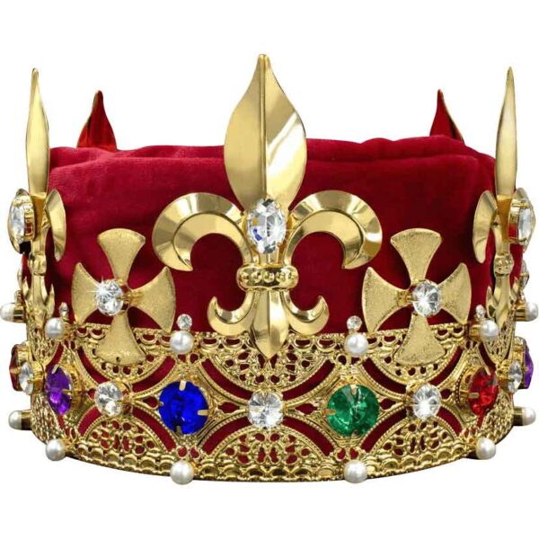 Golden King's Crown - Multicolored Gems
