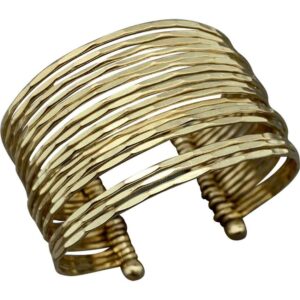 Banded Gold Cuff Bracelet