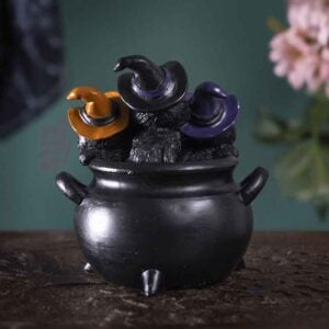 Black Kittens in Cauldron Statue