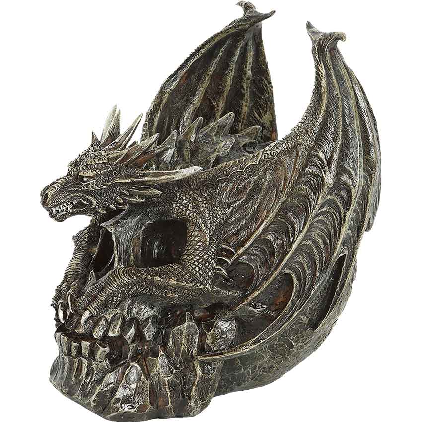 Draco Dragon Skull Statue