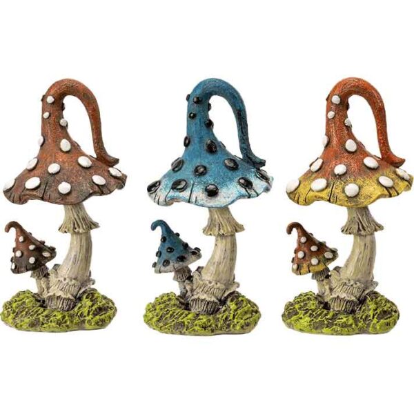 Magic Mushroom Statue Set of 3