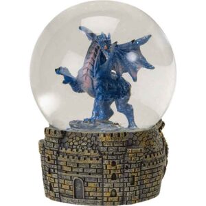 Midnight Blue Dragon Water Globe
