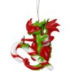 Candy Cane Dragon Christmas Ornament