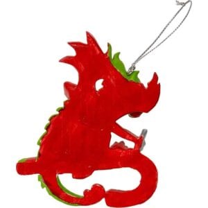 Candy Cane Dragon Christmas Ornament