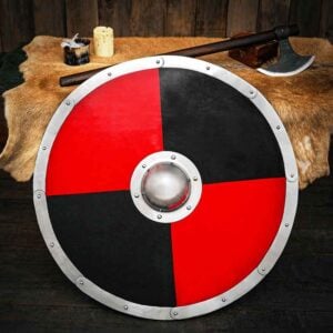 Red and Black Viking Shield