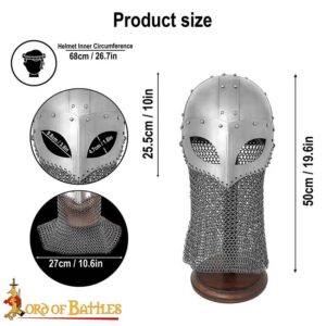 Viking Vendel Helmet with Chainmail