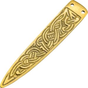 Celtic Knotwork Brass Belt Tip