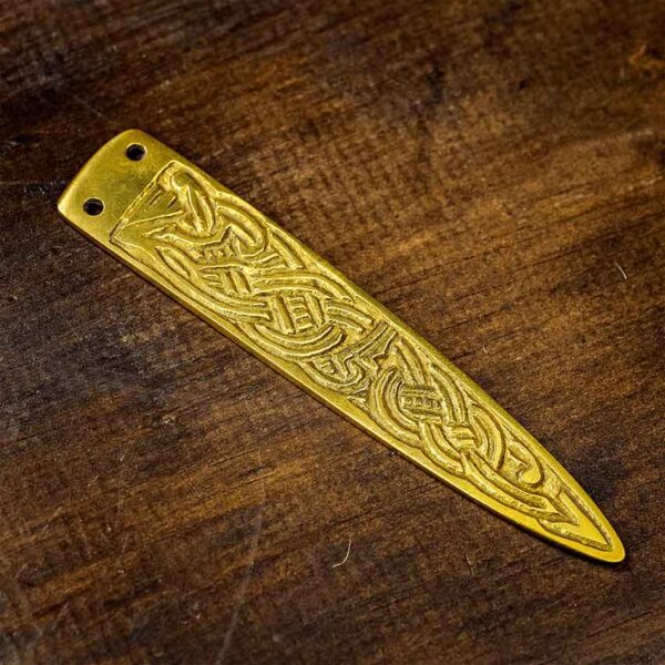 Celtic Knotwork Brass Belt Tip