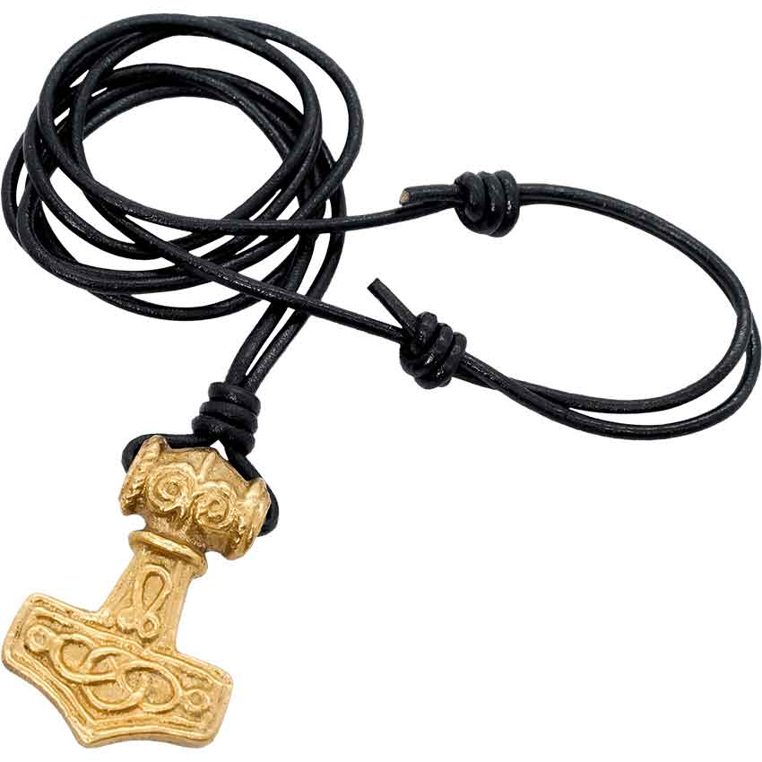 Brass Mjolnir Hammer Necklace
