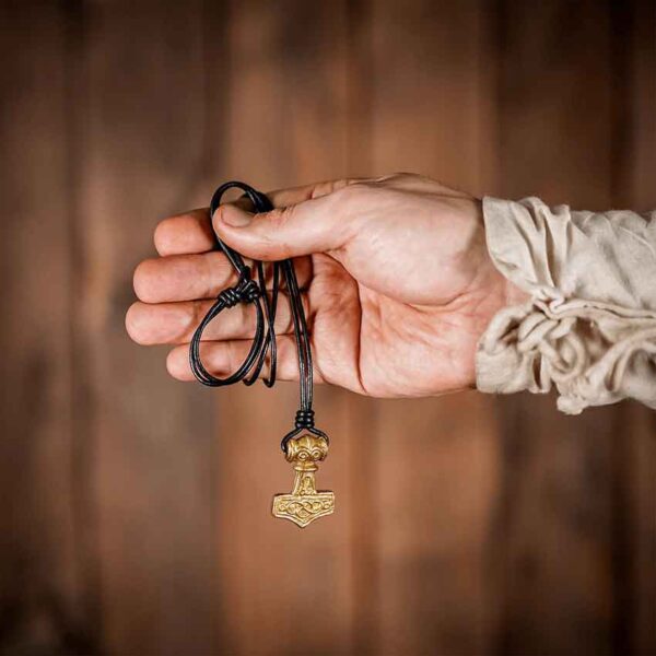 Brass Mjolnir Hammer Necklace