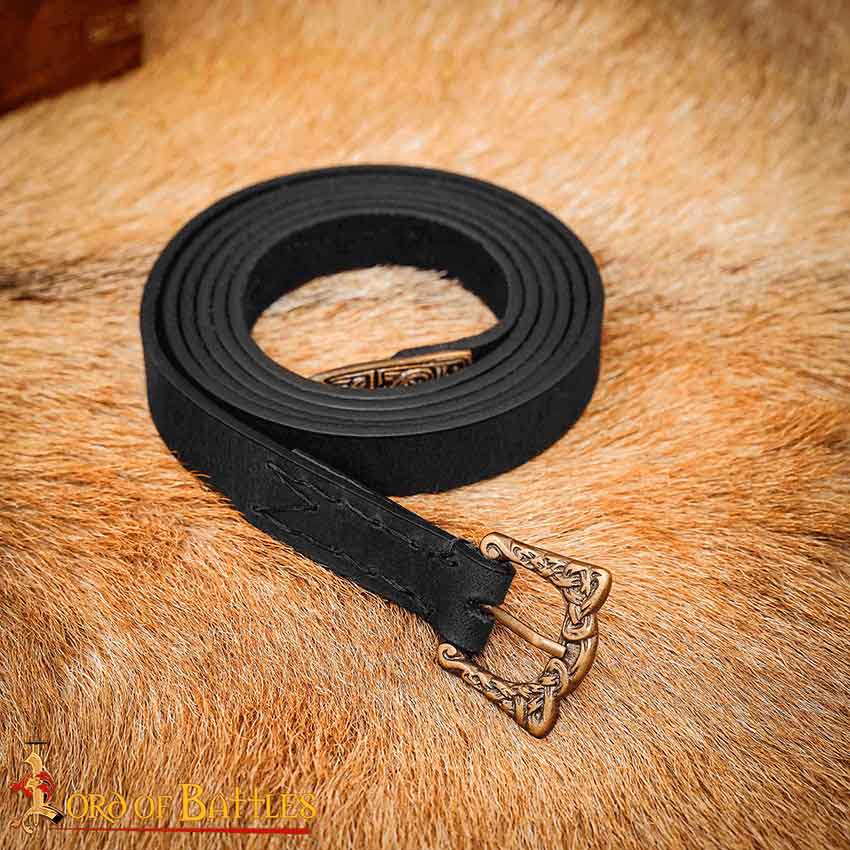 Wymond Leather Viking Belt - Black