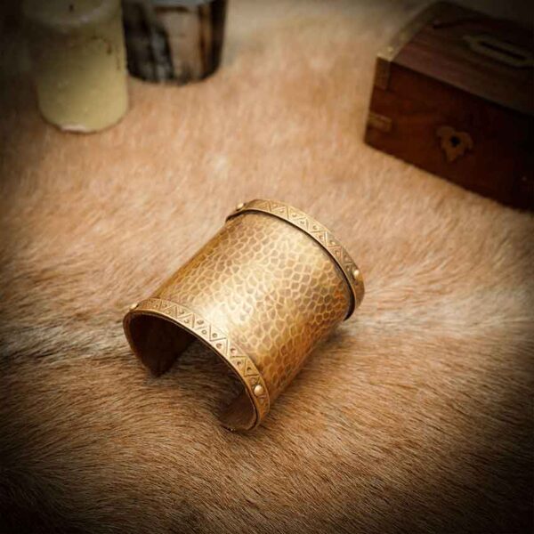 Medieval Brass Wrist Cuff Bracelet