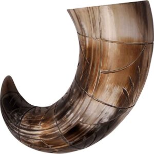 Engraved Viking Drinking Horn