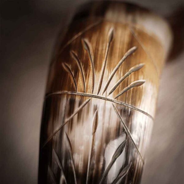 Engraved Viking Drinking Horn