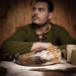 Engraved Viking Drinking Horn
