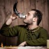 Rampant Lion Medieval Drinking Horn