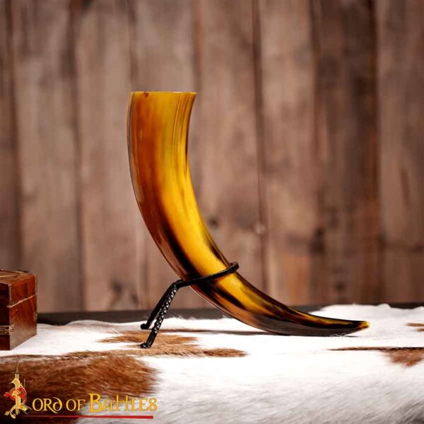Tinted Medieval Ox Drinking Horn