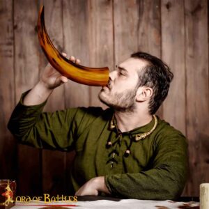 Tinted Medieval Ox Drinking Horn