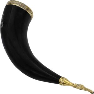 Engraved Fenrir Viking Drinking Horn