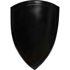 Black Medieval Templar Heater Shield