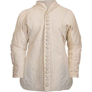 Nobles Long Sleeve Button Front Gambeson - Ecru