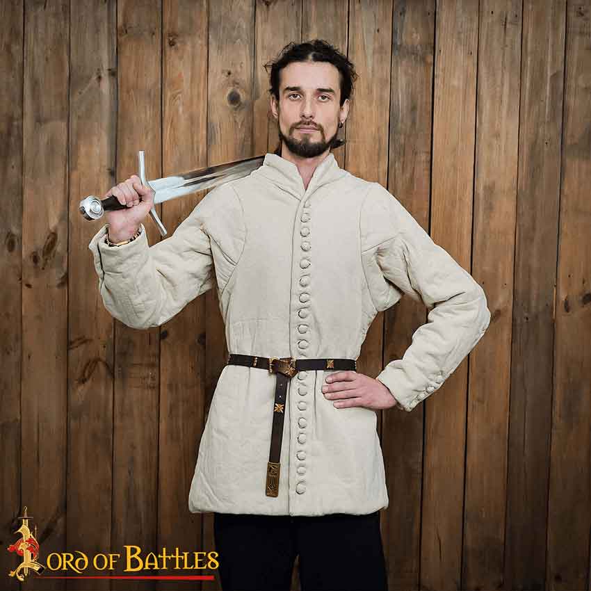 Nobles Long Sleeve Button Front Gambeson - Ecru