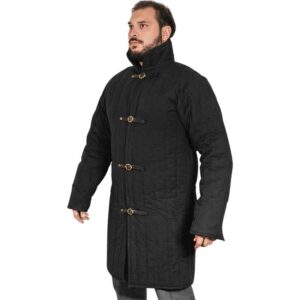 Medieval Long Padded Gambeson - Black