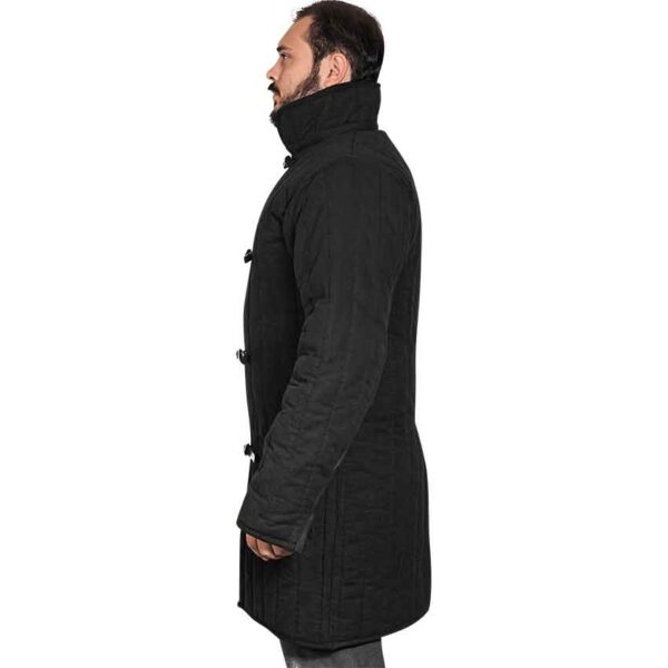 Medieval Long Padded Gambeson - Black