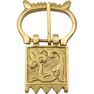 Medieval Floral Brass Belt Buckle