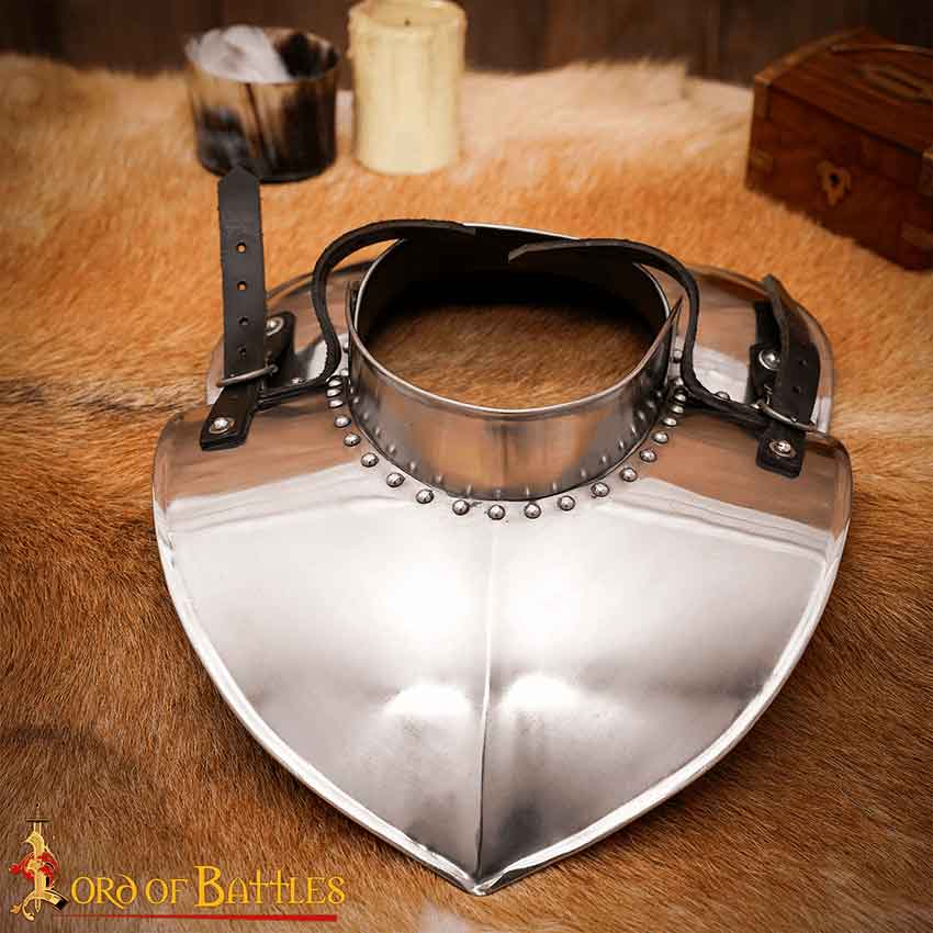 Medieval Knight Steel Gorget - Polish