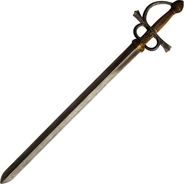 Plain Rapter Rillet LARP Rapier - Vanguard - Light Wood/Gold - 85 cm