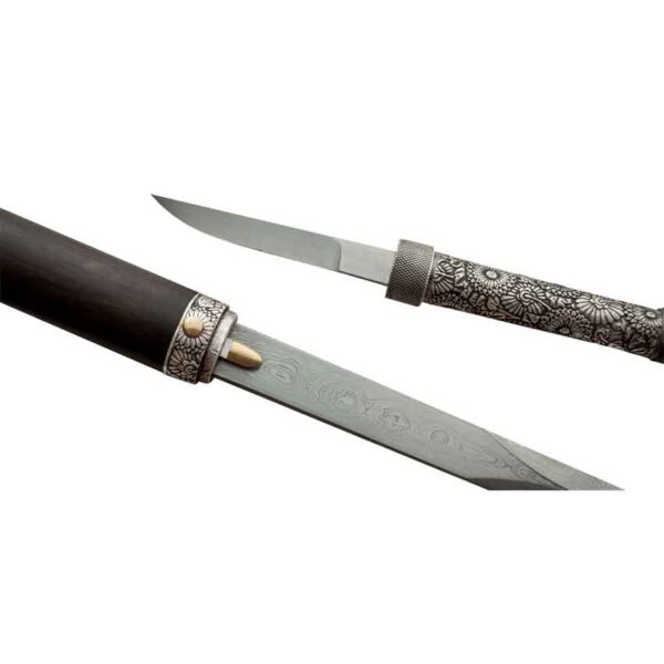 Folded-Steel Taiji Sword Cane with Knife
