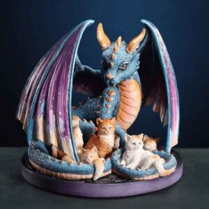 Foster Family Dragon and Cat Statue by Selina Fenech