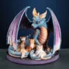 Foster Family Dragon and Cat Statue by Selina Fenech