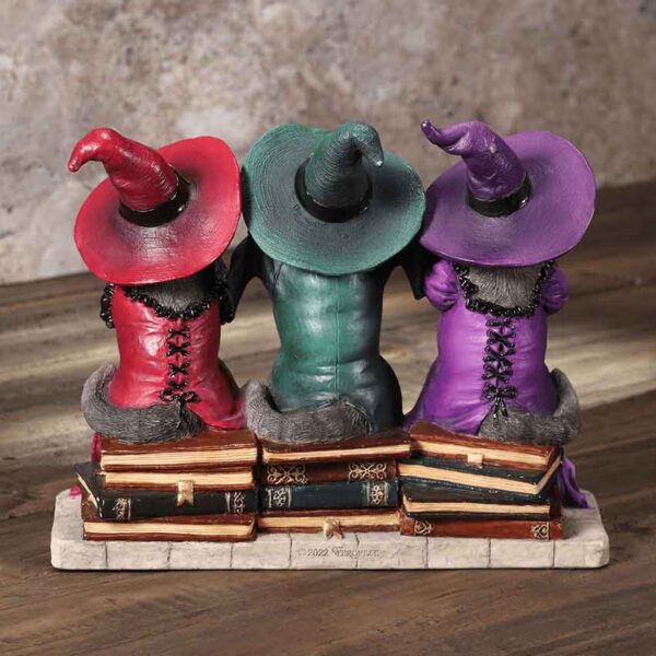No Evil Witch Cats Statue