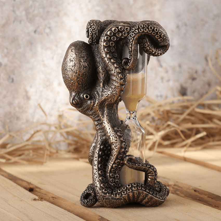 Bronze Octopus Hourglass - Golden Sand