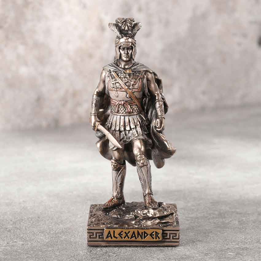 Bronze Alexander Greek Warrior Statue