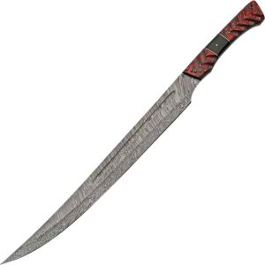 Red Hilt Layered-Steel Sword