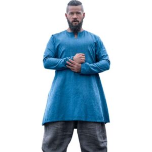 Ragnar Linen Viking Tunic – Blue