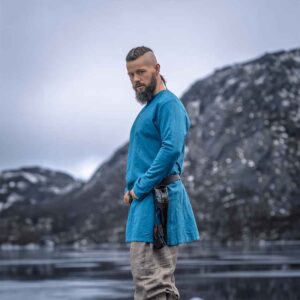 Ragnar Linen Viking Tunic – Blue