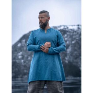 Ragnar Linen Viking Tunic – Blue
