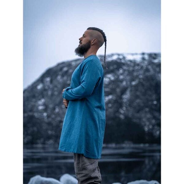 Ragnar Linen Viking Tunic – Blue