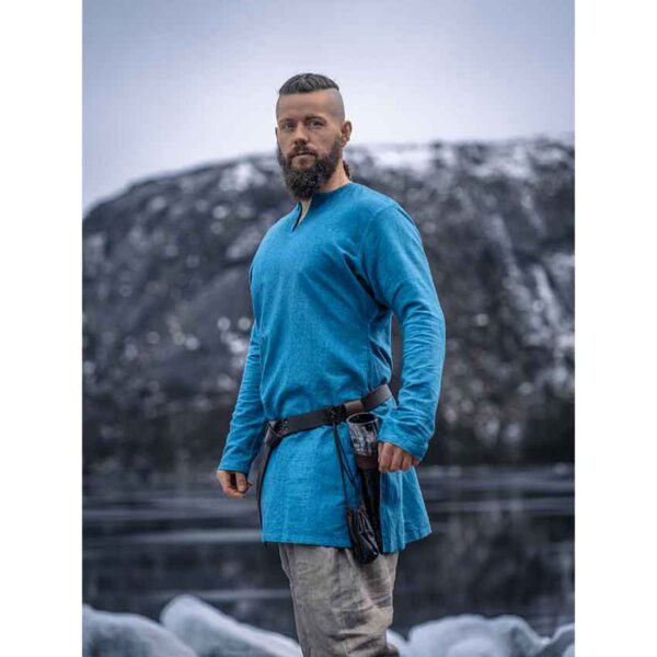 Ragnar Linen Viking Tunic – Blue