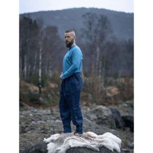 Wodan Viking Linen Trousers - Dark Blue