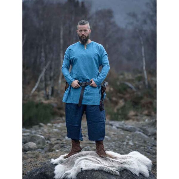 Wodan Viking Linen Trousers - Dark Blue