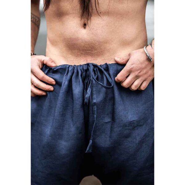 Wodan Viking Linen Trousers - Dark Blue