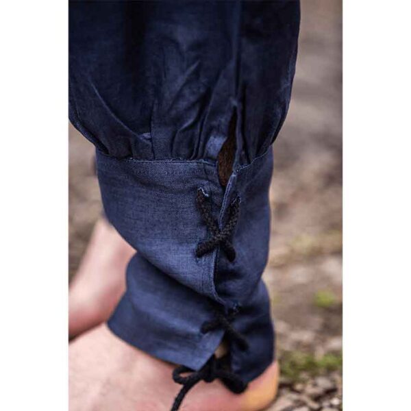 Wodan Viking Linen Trousers - Dark Blue