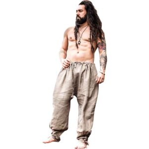 Wodan Viking Linen Trousers - Stone Grey